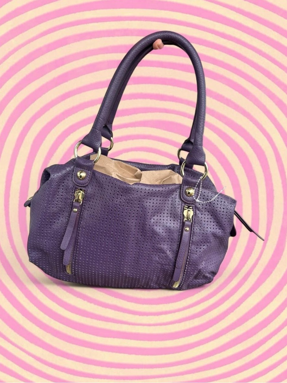 Purple Women's Satchel Handbag - Elegant Everyday Tote